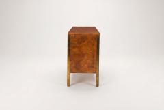 Milo Baughman Tomlinson Burl Walnut Credenza or Sideboard Brass Trim North Carolina 1960s - 4588004