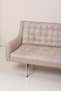 Milo Baughman Tufted Sofa in Grey Leather by Milo Baughman for Thayer Coggin - 1096952