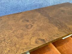 Milo Baughman Vintage Burl Wood Chrome Credenza by Milo Baughman Thayer Coggin Mid Century - 2618025
