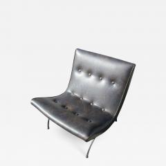 Milo Baughman Vintage Dark Brown Patina Leather Scoop Chair by Milo Baughman - 2625871