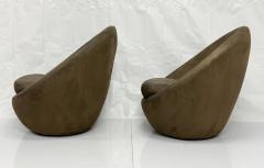 Milo Baughman Vintage Pair Milo Baughman for Thayer Coggin Swivel Egg Lounge Chairs USA 1960s - 4711828