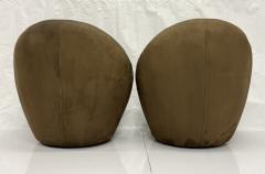 Milo Baughman Vintage Pair Milo Baughman for Thayer Coggin Swivel Egg Lounge Chairs USA 1960s - 4711829