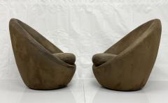 Milo Baughman Vintage Pair Milo Baughman for Thayer Coggin Swivel Egg Lounge Chairs USA 1960s - 4711831