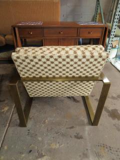 Milo Baughman Wonderful Milo Baughman Bronze Flatbar Cube Lounge Chair Midcentury - 1341807