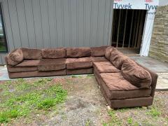 Milo Baughman Wonderful Milo Baughman Style 6 Piece Cube Sofa Sectional Mid Century Modern - 4362039
