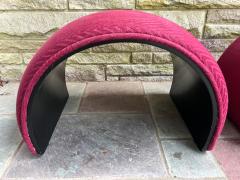 Milo Baughman Wonderful Pair Baughman style Semi Circle Ottoman Stool Mid Century - 4429331