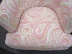 Milo Baughman Wonderful Pair Pucci Barrel Back Rolling Milo Baughman Style Lounge Chairs - 1234308