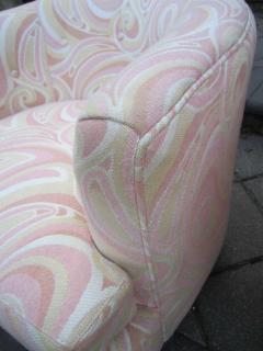 Milo Baughman Wonderful Pair Pucci Barrel Back Rolling Milo Baughman Style Lounge Chairs - 1234317