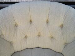 Milo Baughman Wonderful Pair of Milo Baughman Style Tufted Barrel Back Chrome Tub Chairs - 1360867