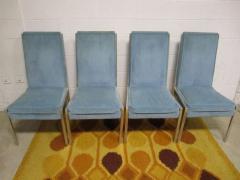 Milo Baughman Wonderful Set of 6 Solid Aluminum Milo Baughman style Dining Chairs - 1234281
