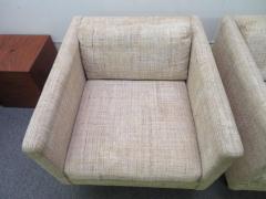 Milo Baughman Wonderful Signed Pair of Milo Baughman Cube Chairs Mid Century Modern - 1200166