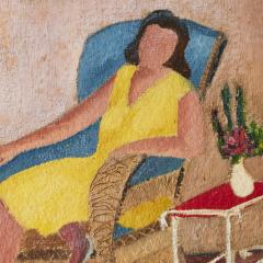 Milton Clark Avery Framed Vintage Figure Study In the Style of Milton Avery - 4437484