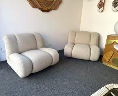Mimo Padova Pair of Velasquez Slipper Chairs by Mimo Padova Italy 1970s - 4194231