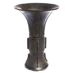 Ming Dynasty Bronze Gu Beaker Vase - 3049598