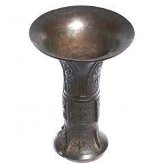 Ming Dynasty Bronze Gu Beaker Vase - 3049599