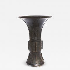 Ming Dynasty Bronze Gu Beaker Vase - 3052448