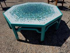 Ming Style Octagon Coffee Table with Mosaic Top - 4519290