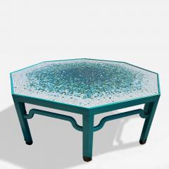 Ming Style Octagon Coffee Table with Mosaic Top - 4521959