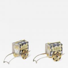 Mini Japanese Sterling Silver Salt Pepper Shakers Set - 4186094