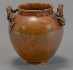 Miniature Bronze Jar with Dragon Handles - 4226329