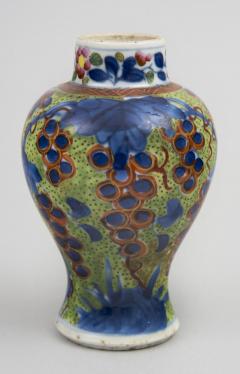 Miniature Chinese Qianlong Period Clobbered Vase Circa 1770 - 1619358