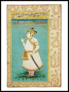 Miniature Indo Persian Mughal Painting W Manuscript - 3880839