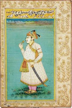 Miniature Indo Persian Mughal Painting W Manuscript - 3884018