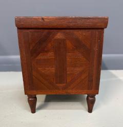 Miniature Marquetry Blanket Chest Dated 1910 by Flora Boyer of Pennsylvania - 4190874