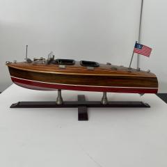 Miniature Motorboat by Chris Craft Wood Metal and Lacquer USA circa 1950 - 4219401