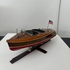 Miniature Motorboat by Chris Craft Wood Metal and Lacquer USA circa 1950 - 4219402