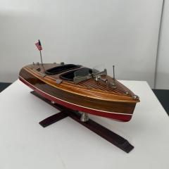 Miniature Motorboat by Chris Craft Wood Metal and Lacquer USA circa 1950 - 4219405