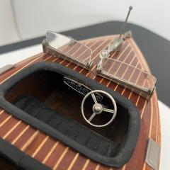 Miniature Motorboat by Chris Craft Wood Metal and Lacquer USA circa 1950 - 4219408
