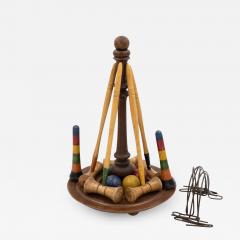 Miniature Tabletop Croquet Set English circa 1900  - 2184448