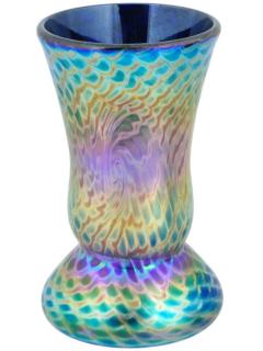 Miniature Vintage Iridescent Art Glass Vase - 4096548