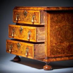 Miniature William and Mary 17th Century Diminutive Olive Oyster Chest C 1690 - 3127585