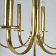 Minimal Brass 1960s Chandelier - 3062328