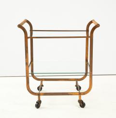 Minimalist Copper Bar Cart Original Patina 1950s France - 1897066