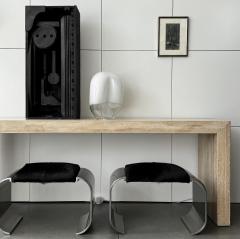 Minimalist Italian Travertine Console Table - 3612201