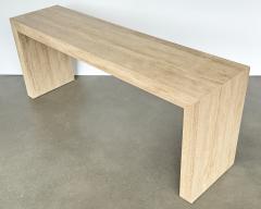 Minimalist Italian Travertine Console Table - 3612205