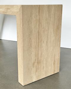 Minimalist Italian Travertine Console Table - 3612211