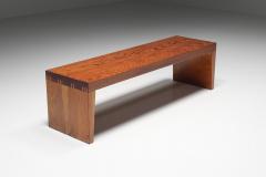 Minimalist church bench in solid wood 1950s - 2257954
