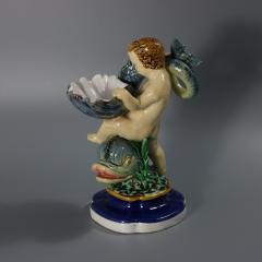 Minton Majolica Boy and Dolphin Salt - 4503097