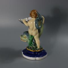 Minton Majolica Boy and Dolphin Salt - 4503098