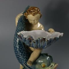 Minton Majolica Boy and Dolphin Salt - 4503101