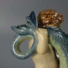 Minton Majolica Boy and Dolphin Salt - 4503106