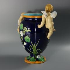 Minton Majolica Cherubs Vase - 4547970