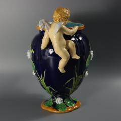 Minton Majolica Cherubs Vase - 4547971