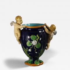 Minton Majolica Cherubs Vase - 4548172