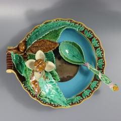 Minton Majolica Chestnut Server with Spoon - 4569940