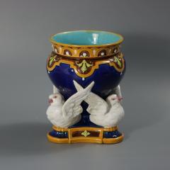 Minton Majolica Fantail Pigeon Vase - 4414014